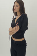 Paloma Deep-V Ruched 3/4 Sleeve Top