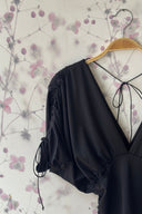 Paloma Deep-V Ruched 3/4 Sleeve Top
