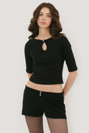 Elena Three Button Mini Short