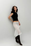 Odette Sheer Lace Midi Skirt