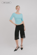 Colette 3/4 Sleeve Boat Neck Top