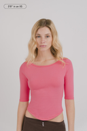 Colette 3/4 Sleeve Boat Neck Top