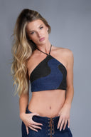 DENIM WIND HALTER TOP