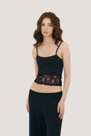 Nina Cotton & Lace Tank Top