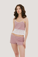Nina Cotton & Lace Tank Top
