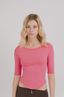 Colette 3/4 Sleeve Boat Neck Top