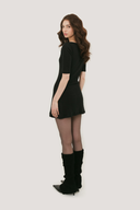 Camille Keyhole 3/4 Sleeve Mini Dress