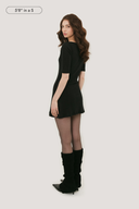 Camille Keyhole 3/4 Sleeve Mini Dress