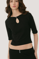 Vivienne Keyhole 3/4 Sleeve Top