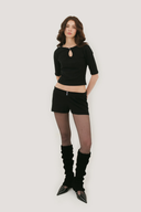 Elena Three Button Mini Short