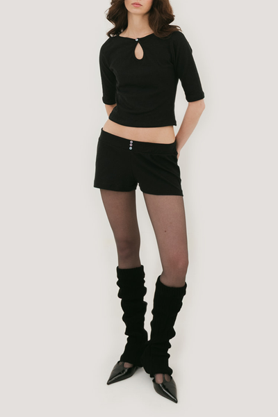 Elena Three Button Mini Short