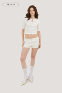 Elena Three Button Mini Short