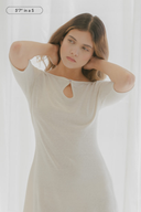 Camille Keyhole 3/4 Sleeve Mini Dress