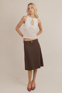 Fleur Lace Keyhole Top