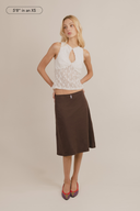 Fleur Lace Keyhole Top