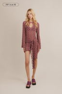 Brisa Keyhole Lace Mini Dress
