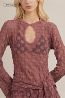 Brisa Keyhole Lace Mini Dress
