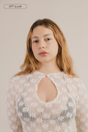 Brisa Keyhole Lace Mini Dress