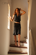 Rosalie Ruched Midi Skirt