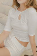 Vivienne Keyhole 3/4 Sleeve Top