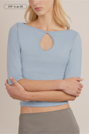 Vivienne Keyhole 3/4 Sleeve Top
