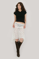 Odette Sheer Lace Midi Skirt