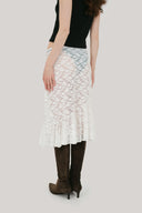 Odette Sheer Lace Midi Skirt