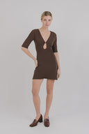 Millie Keyhole 3/4 Sleeve Dress