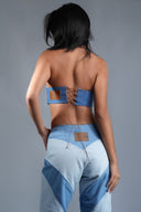 DENIM WIND HALTER TOP