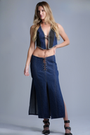 DENIM ROAD LONG SKIRT