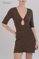 Millie Keyhole 3/4 Sleeve Dress