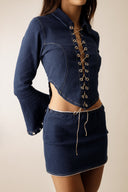 VIOLET LONG SLEEVE DENIM TOP