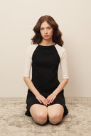 The 3/4 Sleeve Raglan Mini Dress