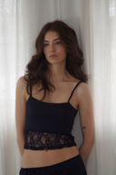 Nina Cotton & Lace Tank Top