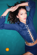 Violet Long Sleeve Denim Top