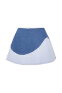 DENIM WAVE A-LINE SKIRT